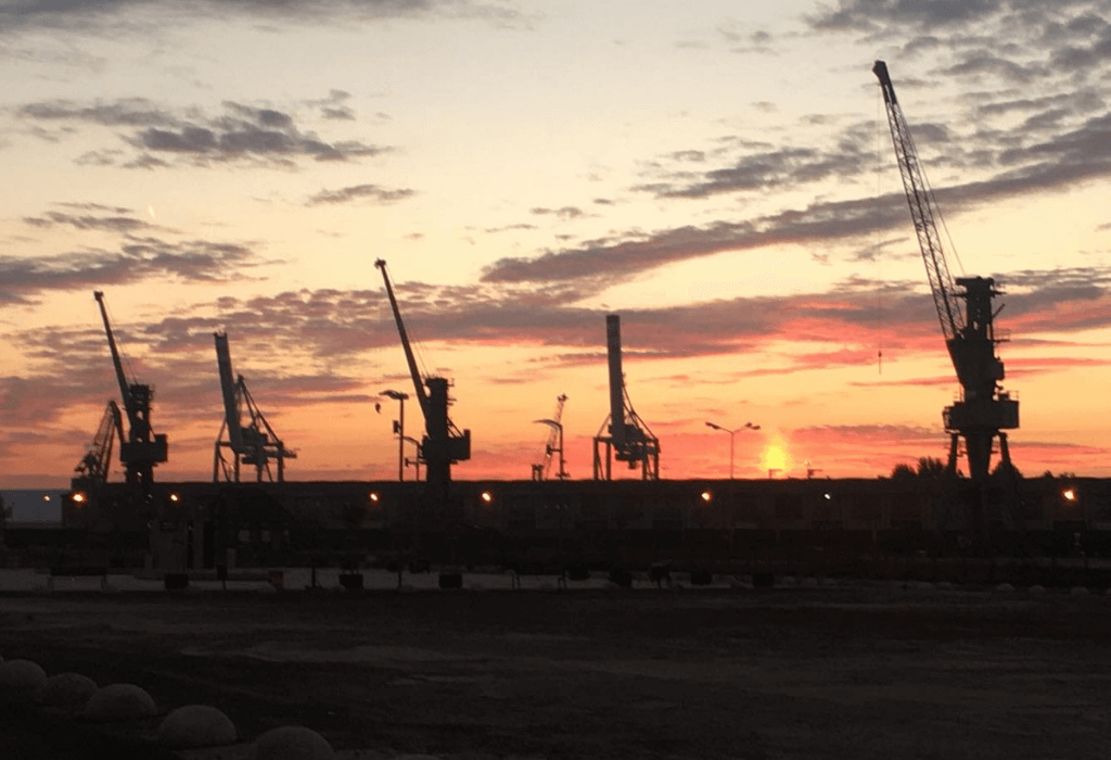 Sonnenaufgang Stettiner Haff