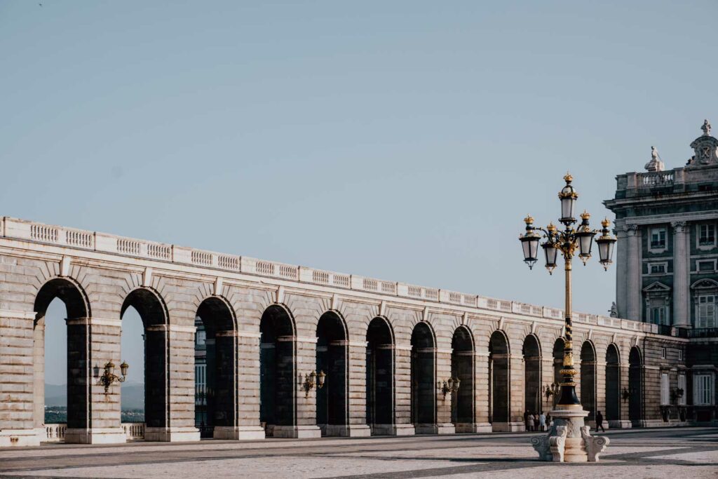 ausblick vom Palacio Real in Madrid