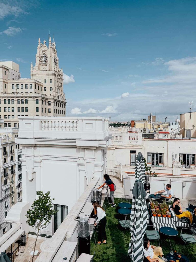 Madrid Rooftop Bar mit Aussicht