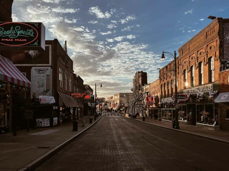 Beale Street Memphis bei Tag