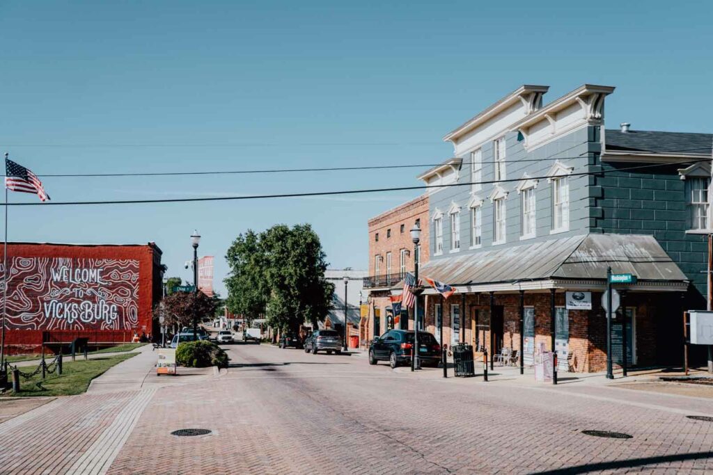 Downtown Vicksburg im Mississippi Delta