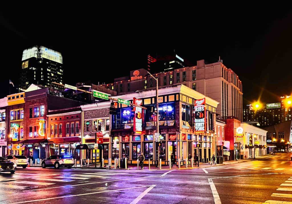 Nashville Broadway bei Nacht