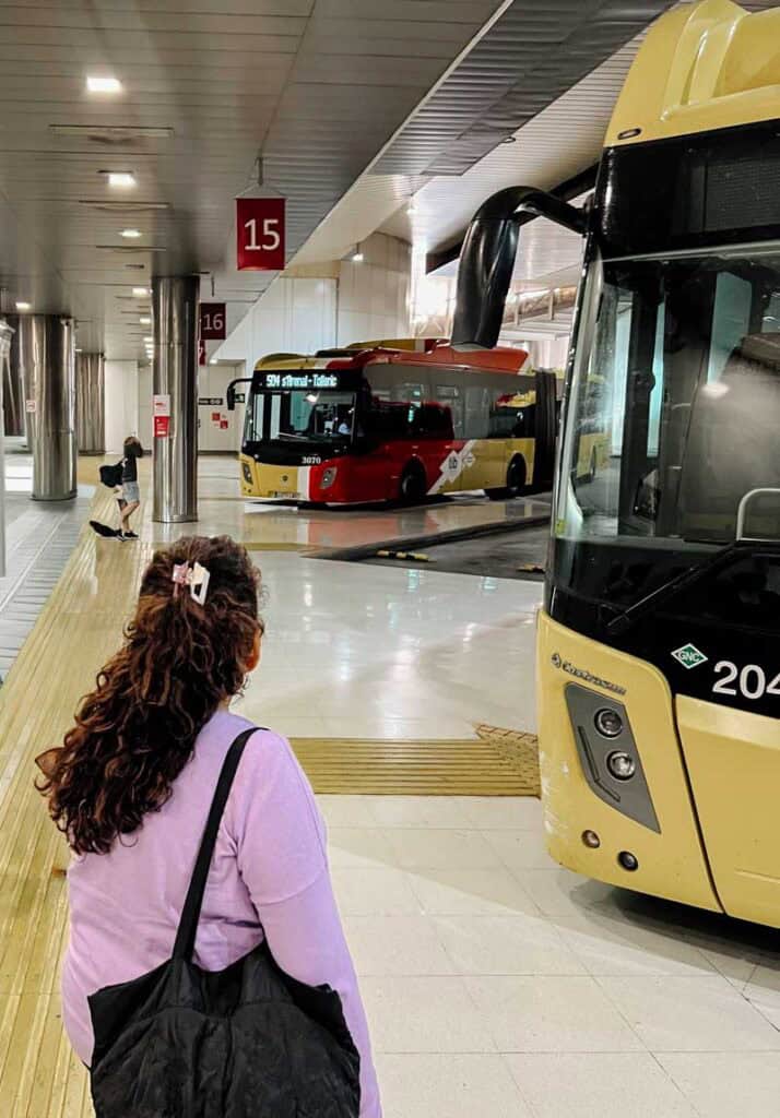 mallorca ohne auto busfahren zug busbahnhof plaza espane